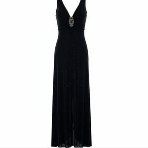 Taboo Midnight Black Sequin Maxi Dress Size Small